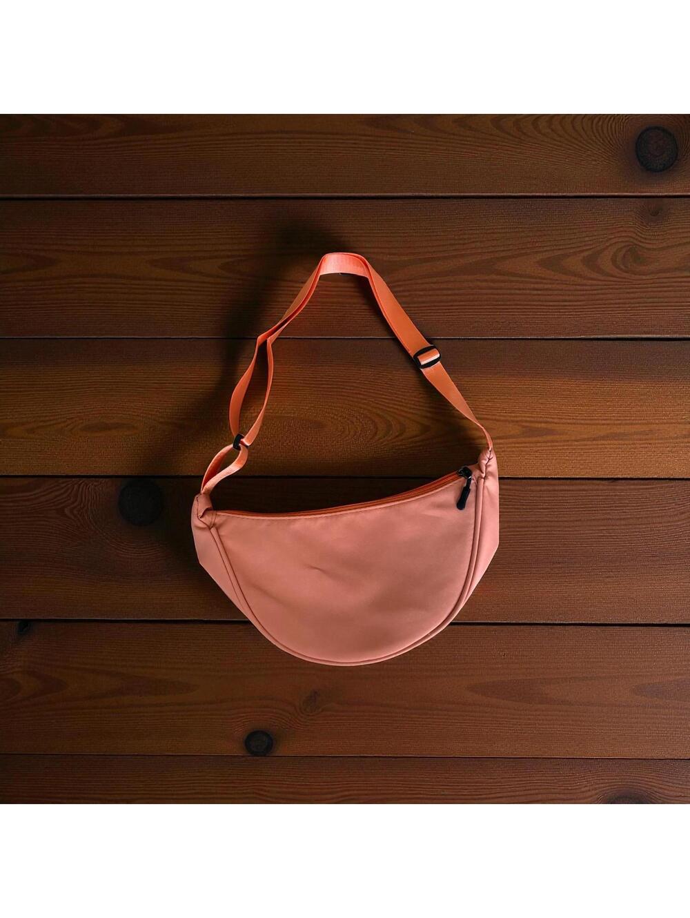 Orange Athleisure Belt Bag Adjustable Zip Waist Pack